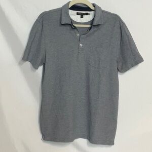 Banana Republic Navy Blue Heather Performance Polo Shirt Size Medium